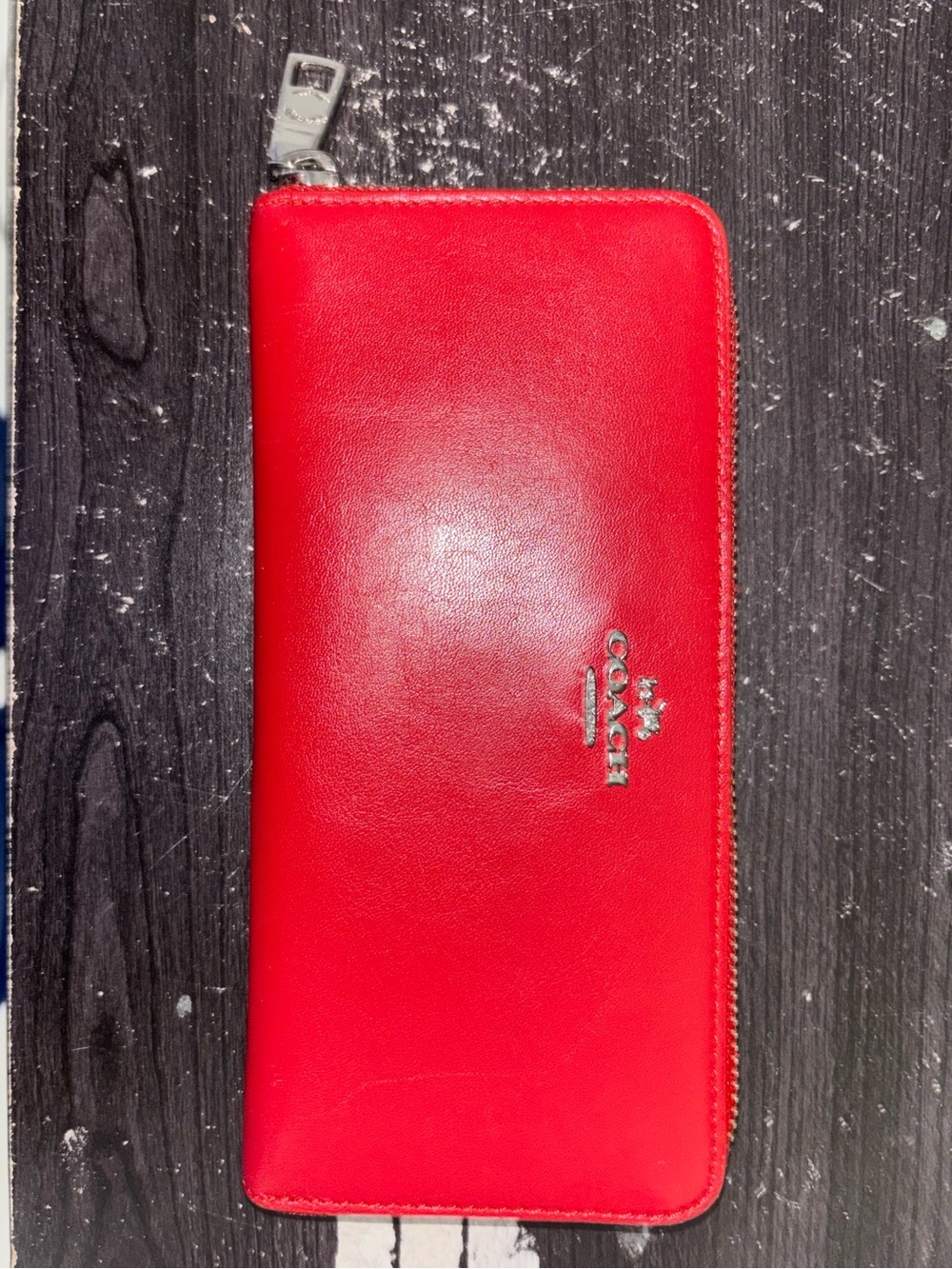 Coach Red Leather Wallet
